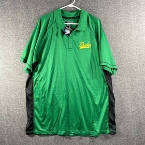 Oregon Ducks Polo Shirt Mens 2XL OVB Green Short Sleeve